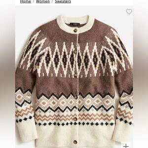 Jcrew Fair Isle Cardigan